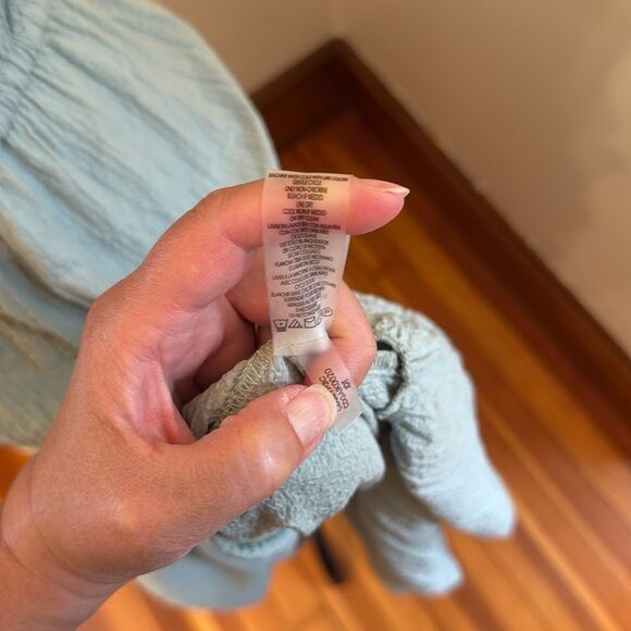 Calvin Klein Gauzy Tiered Midi Dress Sage Green Size 4 - Picture 10 of 10